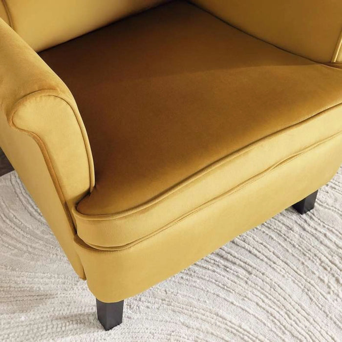 Regency Wing Accent Chair - Yellow