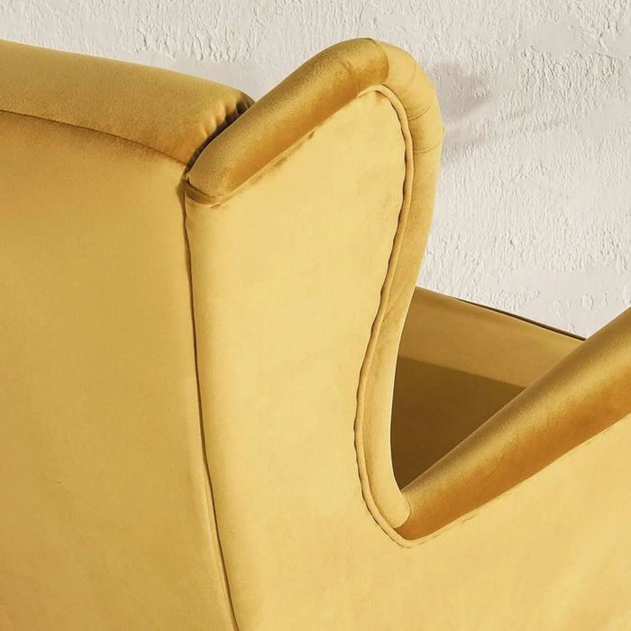 Regency Wing Accent Chair - Yellow