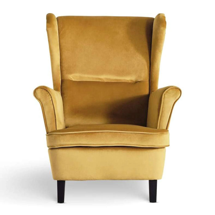 Regency Wing Accent Chair - Yellow
