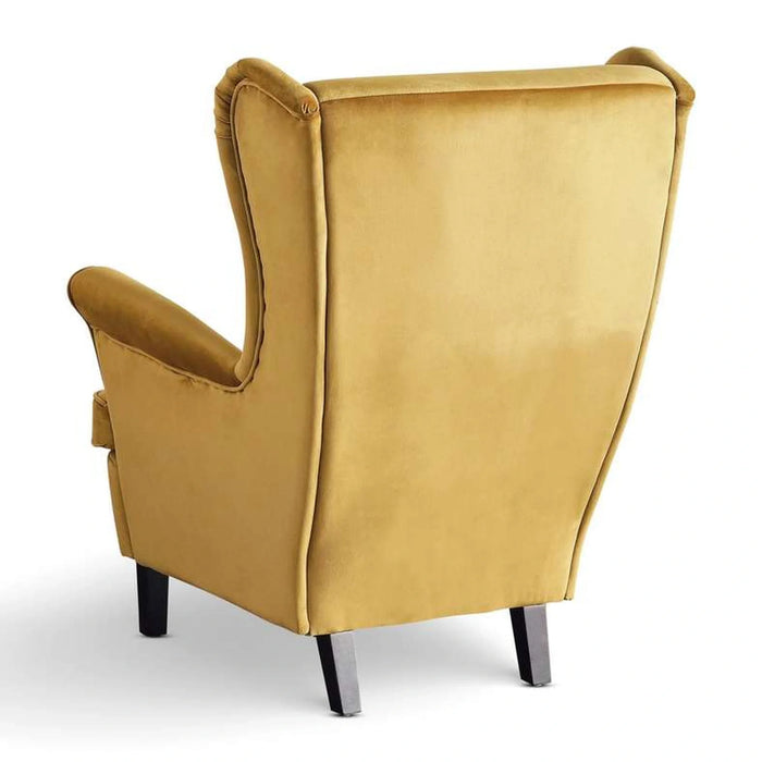 Regency Wing Accent Chair - Yellow
