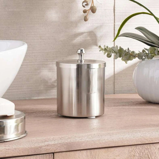 Regent Metal Cotton Jar  10X10X13Cm - Silver Pan Home