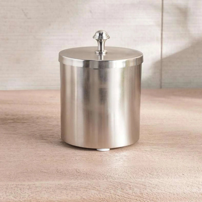 Regent Metal Cotton Jar  10X10X13Cm - Silver Pan Home