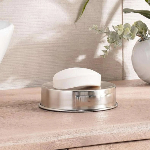 Regent Metal Soap Dish  12.5X12.5X4Cm - Silver Pan Home