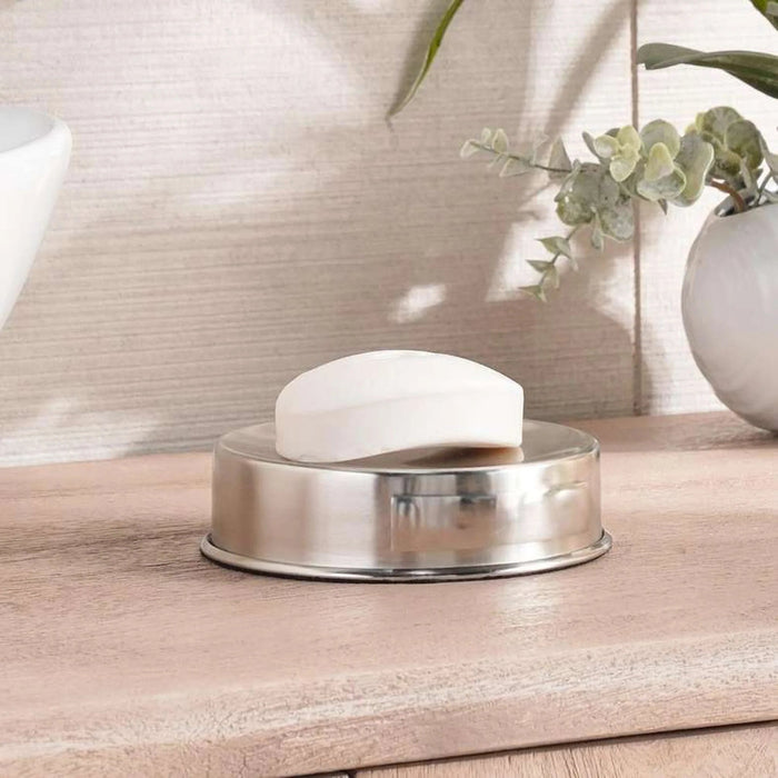 Regent Metal Soap Dish  12.5X12.5X4Cm - Silver Pan Home