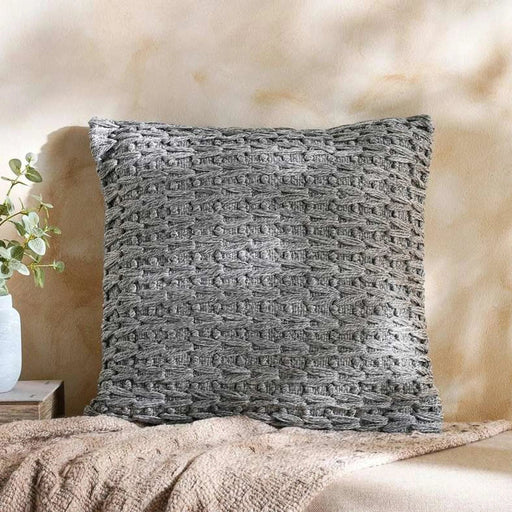 Regina Woven Outdoor Filled Cushion 45X45Cm - Grey Pan Home
