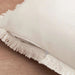 Renaissance Fringed Down Alternative Filled Cushion 50X50 Cm-Off White Pan Home