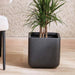 Renata Polyresin Square Planter 28X28X26Cm- Black Pan Home