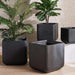Renata Polyresin Square Planter 35X35X33Cm- Black Pan Home