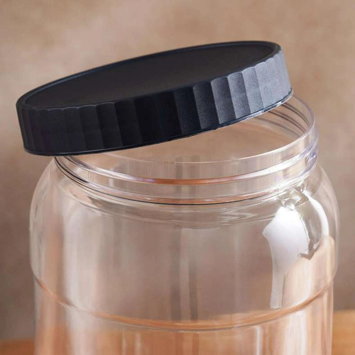 Rento 3-Piece Storage Jar 2L -Clear & Grey
