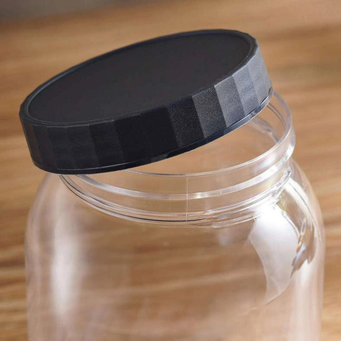 Rento 6-Piece Storage Jar 750Ml -Clear & Grey Pan Home