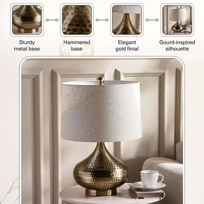 Reshma E27 Metal Table Lamp Dia 38X56Cm - Gold
