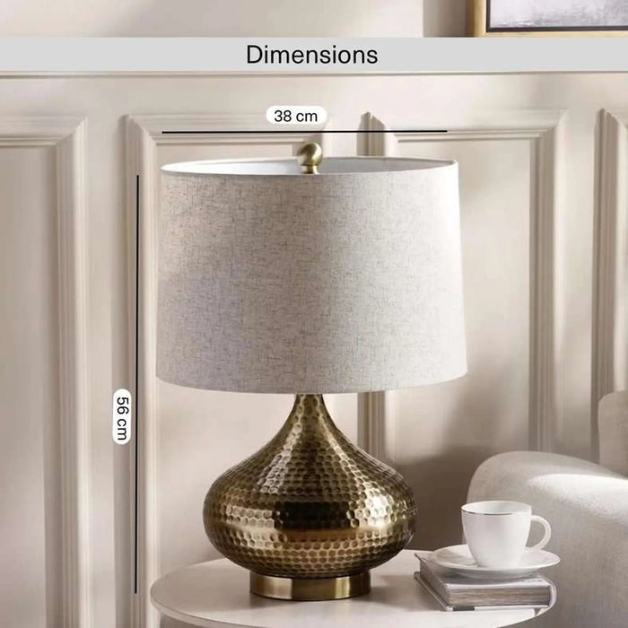 Reshma E27 Metal Table Lamp Dia 38X56Cm - Gold