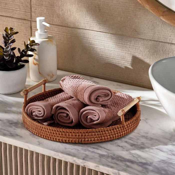 Retreat 4Pcs Fingertip Towel 30X30Cm - Blush