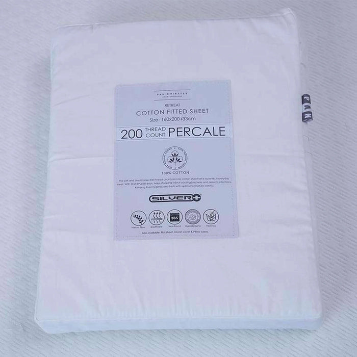 Retreat Full Fitted Sheet - White Pan Home