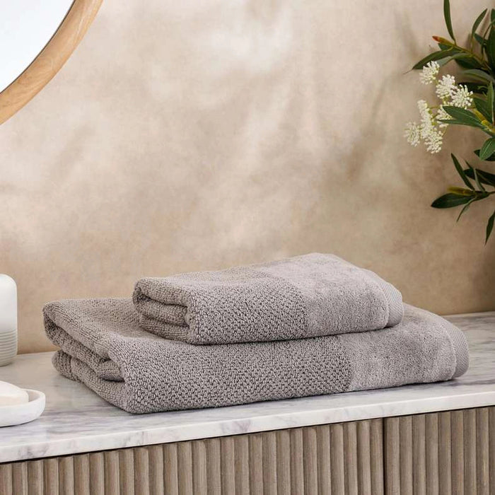 Retreat Hand Towel Grey Pan Home