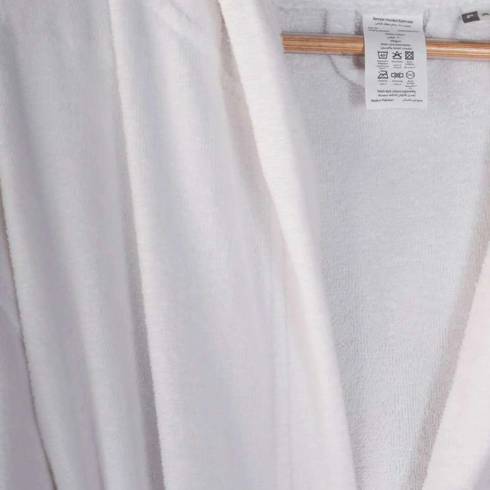 Retreat Hooded Bathrobe L/Xl - White Pan Home