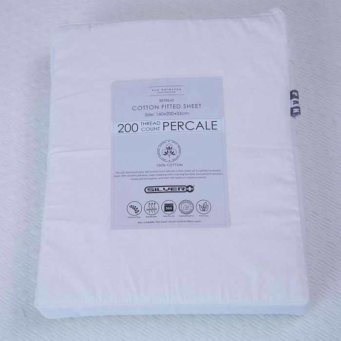 Retreat King Fitted Sheet - White Pan Home