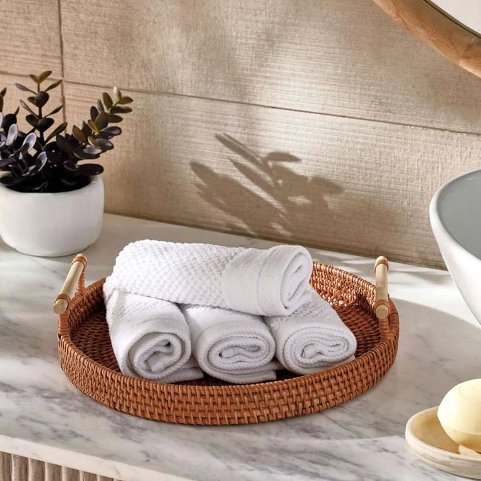 Retreat S/4 Fingertip Towel White 30X30Cm