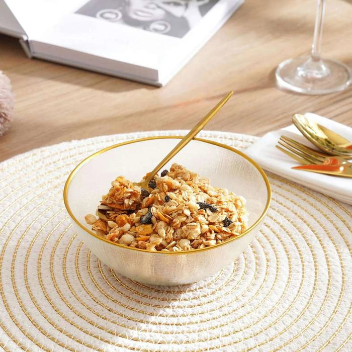 Rexy Serving Bowl Dia15X6.5Cm -Clear Gold Pan Home