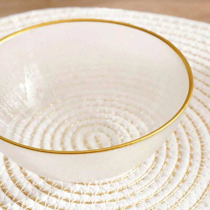 Rexy Serving Bowl Dia15X6.5Cm -Clear Gold Pan Home