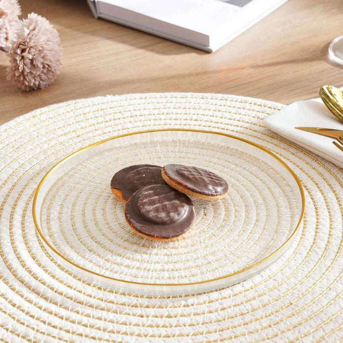 Rexy Serving Platter Dia21X2Cm -Clear Gold