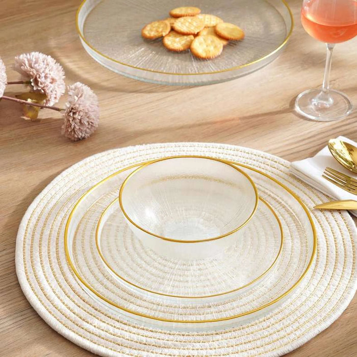 Rexy Serving Platter Dia21X2Cm -Clear Gold