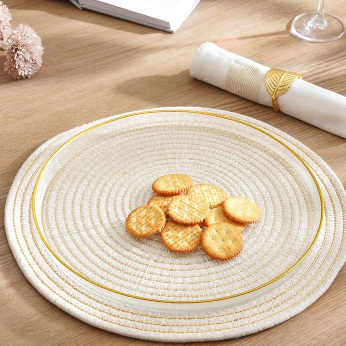 Rexy Serving Platter Dia32X2Cm -Clear Gold