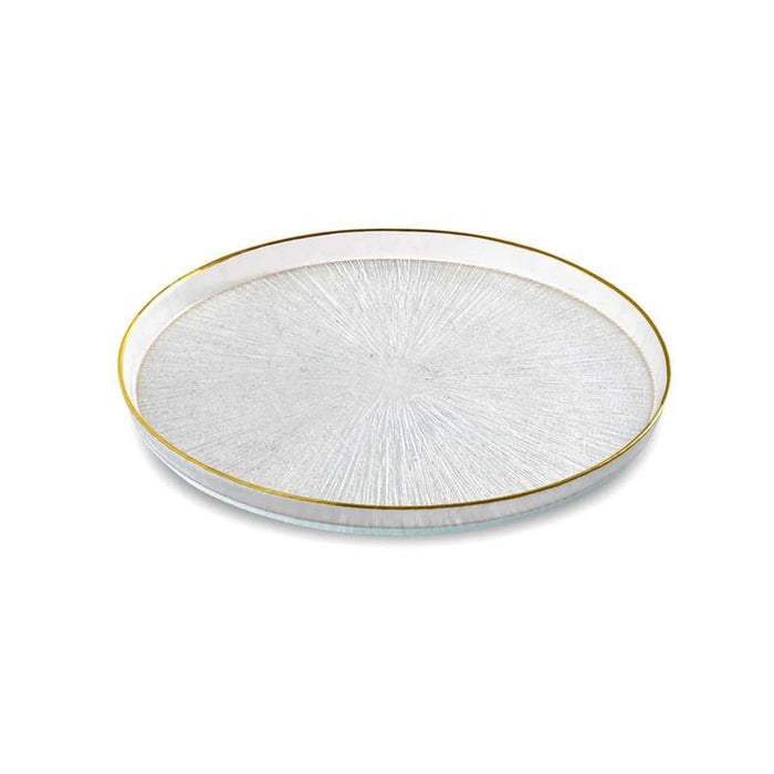 Rexy Serving Platter Dia32X2Cm -Clear Gold