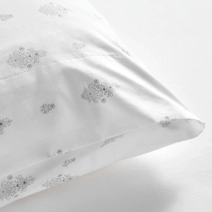 Rf Classic Buta Printed 3-Piece King Duvet Cover Set 230X220Cm - Grey