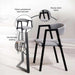 Rhian New 1+4 Dining Set - Natural Black Pan Home
