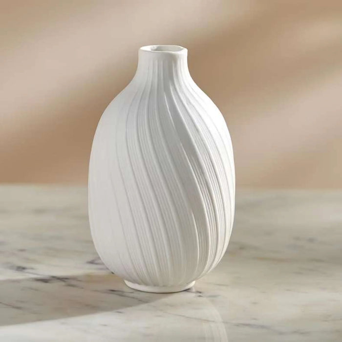 Rhode Ceramic Amphora Swirl Vase 8.8X8.8X14.3Cm - White