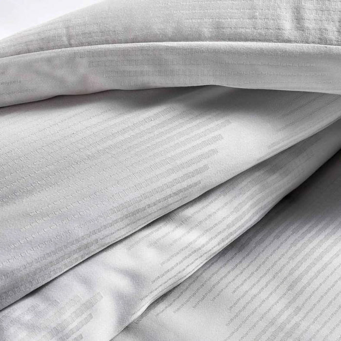 Rib Jacquard  3-Piece King Comforter Set 240X260Cm - Grey