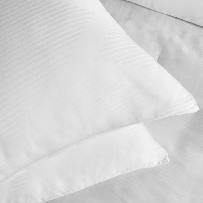 Rib Jacquard  3-Piece King Comforter Set 240X260Cm - White