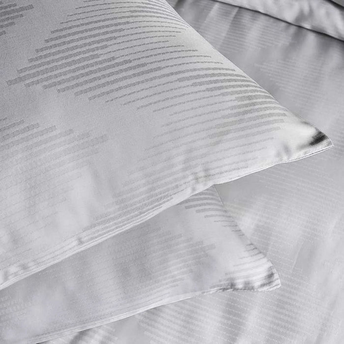 Rib Jacquard  3-Piece Queen Comforter Set 200X240Cm - Grey