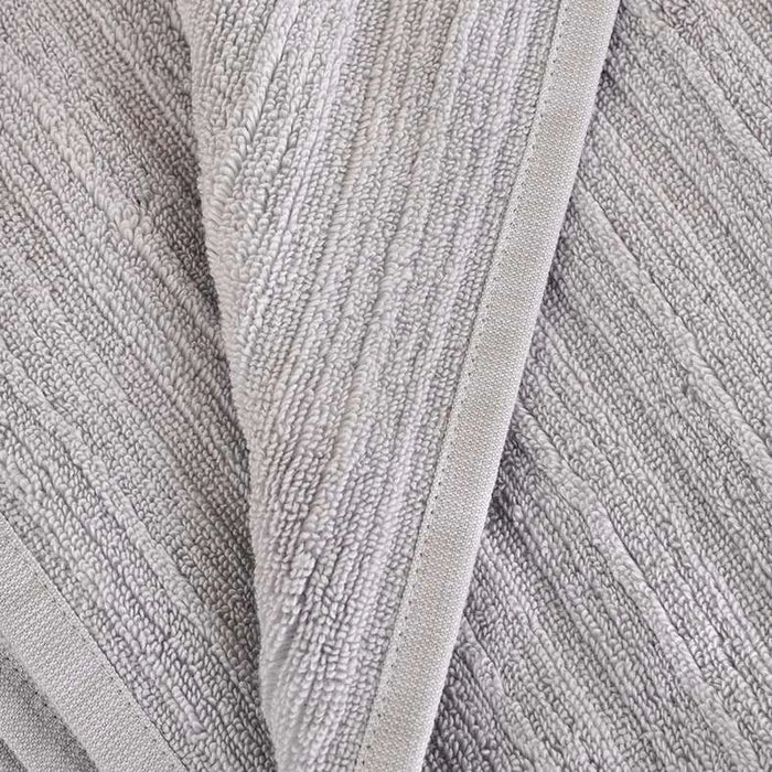 Ribbed Zero Twist Bath Towel 70X140Cm - Grey