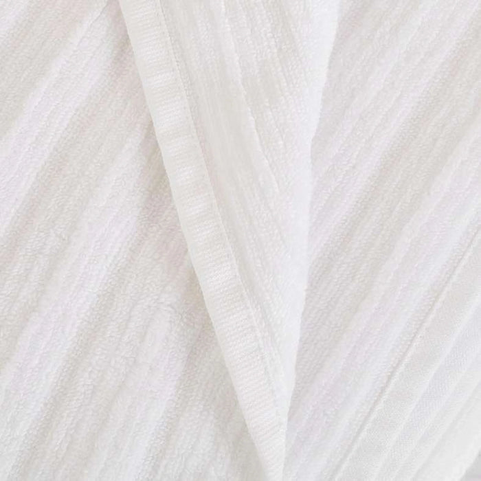 Ribbed Zero Twist Oyster Stitch Hand Towel 50X90 Cm-White