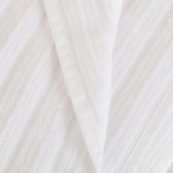 Ribbed Zero Twist Oyster Stitch Hand Towel 50X90 Cm-White