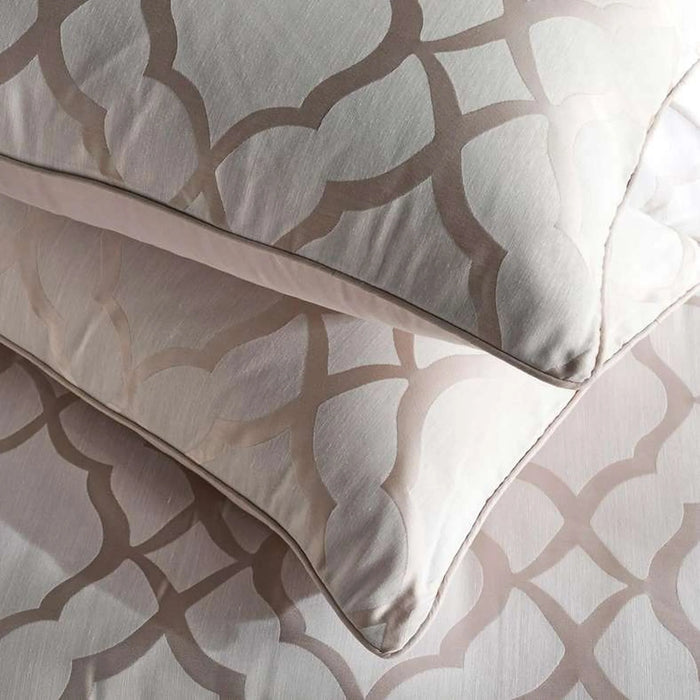 Ridge 3-Piece Jacquard King Comforter Set 240X260Cm - Beige