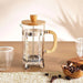 Rino Coffee Plunger 600Ml -Clear & Natural Pan Home