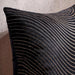 Ripple Glam Velvet Down Alternative Filled Cushion 50X50Cm - Black Pan Home