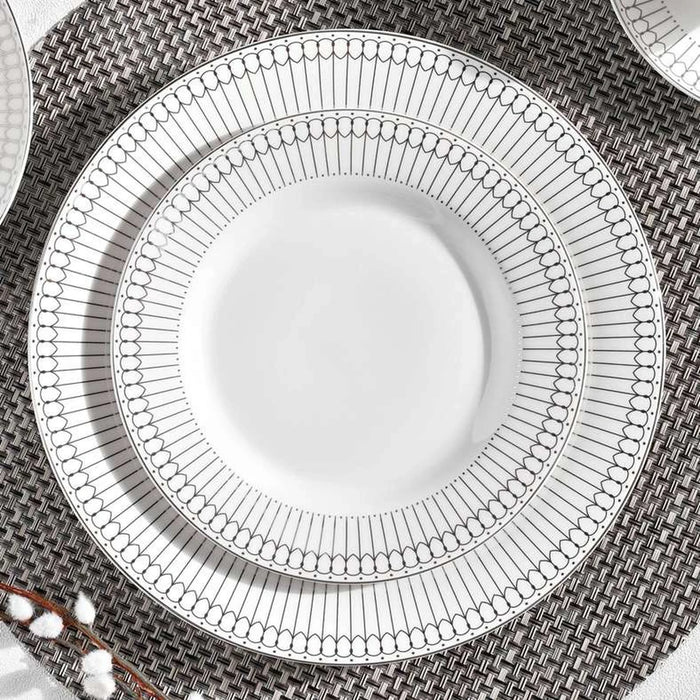 Ritz 64-Piece New Bone China Dinner Set -White