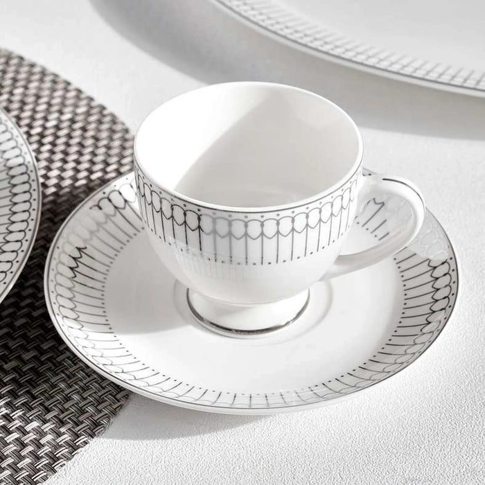 Ritz 64-Piece New Bone China Dinner Set -White