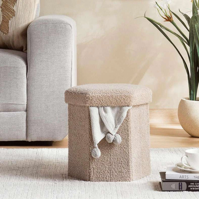 Riviera Ottoman With Storage - Beige