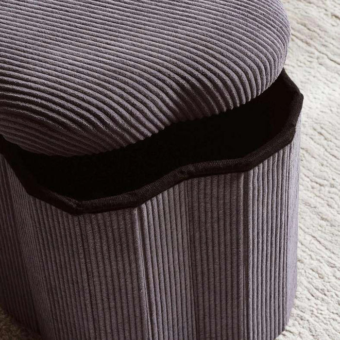 Riviera Ottoman With Storage - Grey