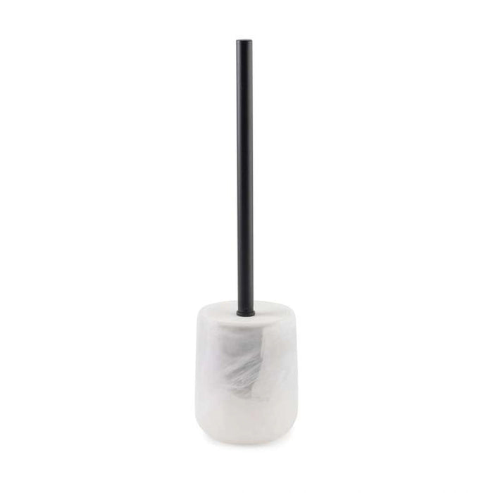 Robyn Toilet Brush With Holder-White Pan Home