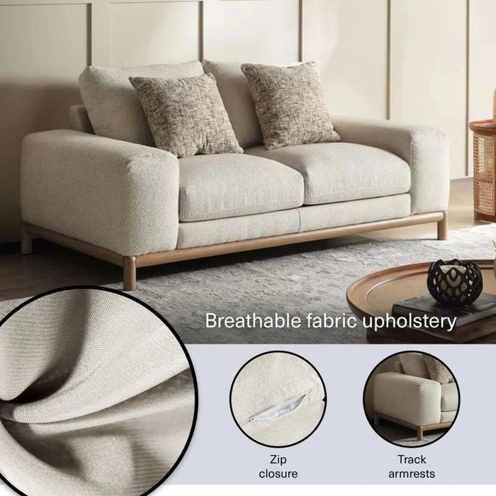 Rocan 2 Seater Sofa - Beige Pan Home