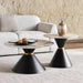 Rocco Set Of 2 Coffe Table Sintered Stone Top Black & White Pan Home