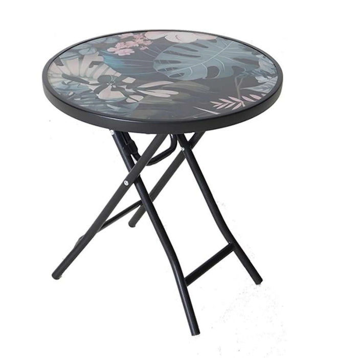 Rochi Leaf Outdoor Folding Table - Black Frame