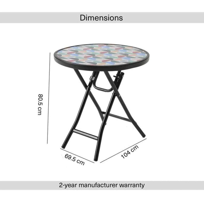 Rochi Outdoor Foldable Table - Black Frame