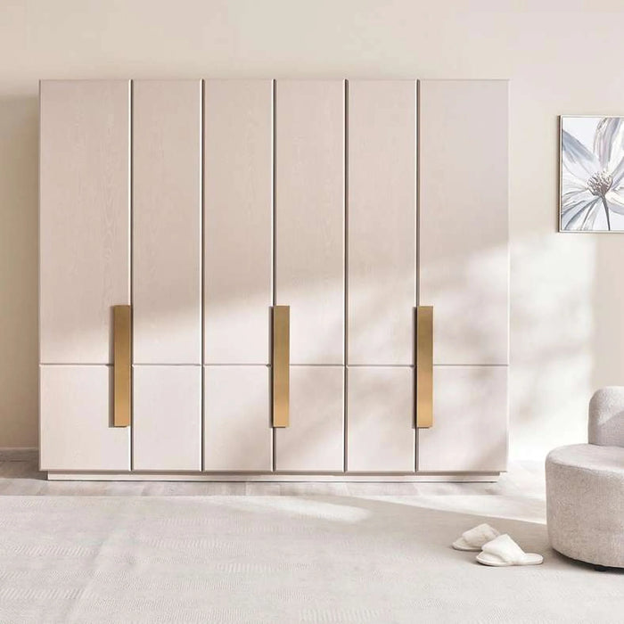 Roma 6 Door Wardrobe - Cream